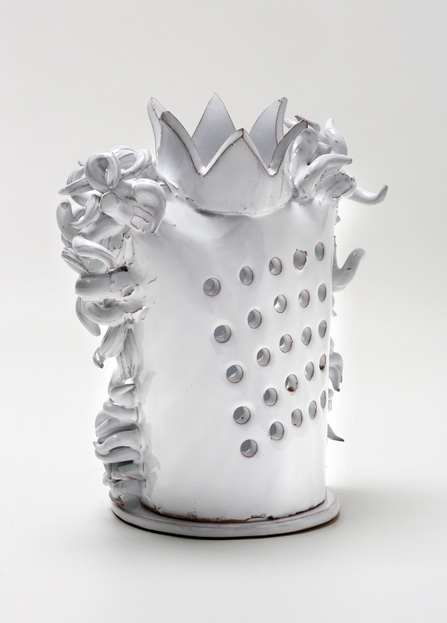 mangiafumo porta candele ceramica artistica pugliese e salentina De Braco