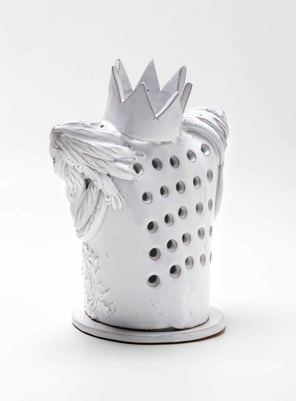mangiafumo porta candele ceramica artistica pugliese e salentina De Braco
