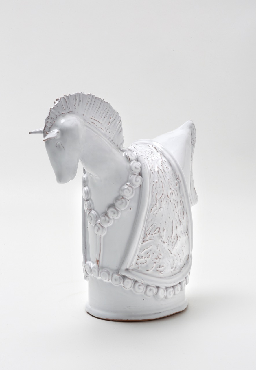 Cavallo artistico di ceramica De Braco 